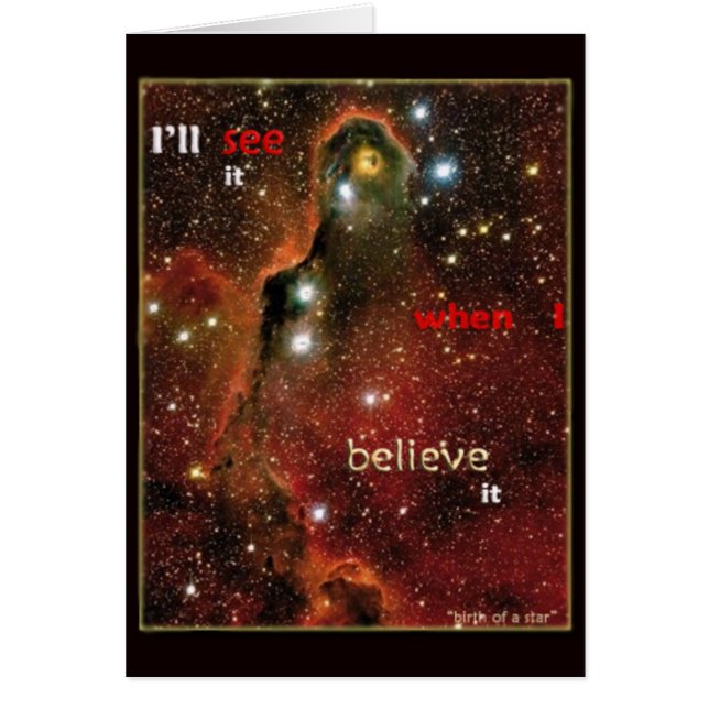 Tro.  Absolut Hälsningskort (Framsidan)