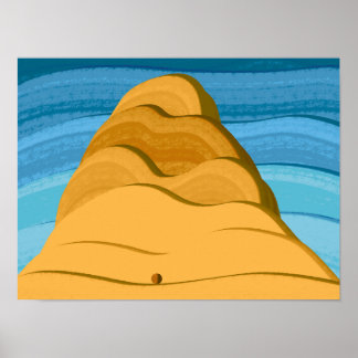 Tro Abstract Gyllene Berg Poster