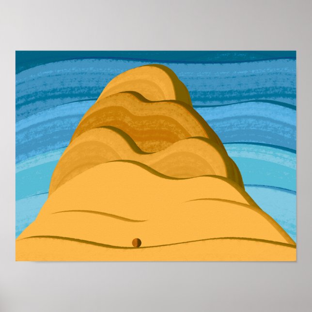 Tro Abstract Gyllene Berg Poster (Framsidan)