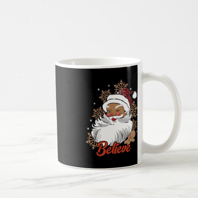 Tro Afro Santa African American jul Blac Kaffemugg (Höger)