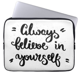 Tro alltid i dig laptop sleeve