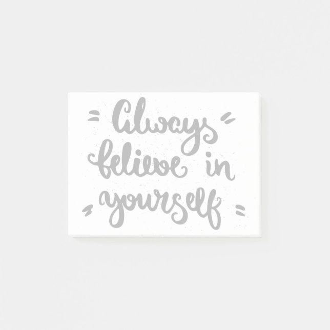 Tro alltid i dig post-it block (Framsida)