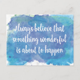 Tro alltid något underbart vykort