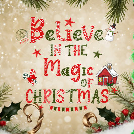 Tro alltid på julens magi helgkort