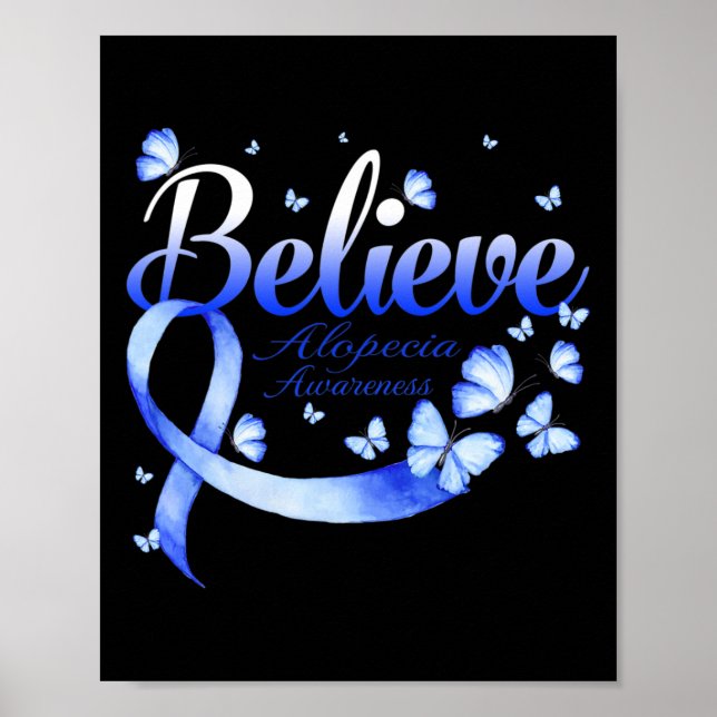 Tro Alopecia Awareness Butterfly Poster (Framsidan)