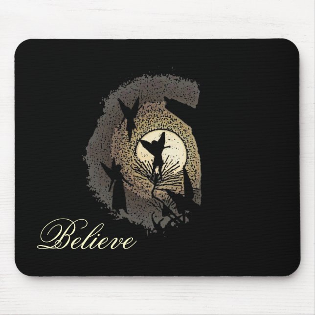 "Tro" älvor i den månskenMousepad gåvan Musmatta (Framsidan)