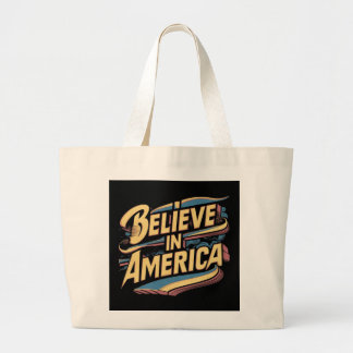 Tro Amerika Patriotic Tote Bag" Jumbo Tygkasse