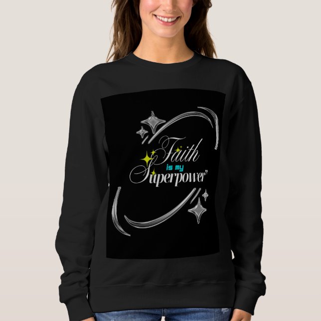 Tro är min superkraft – Kraftfull kristen  T Shirt (Framsida)