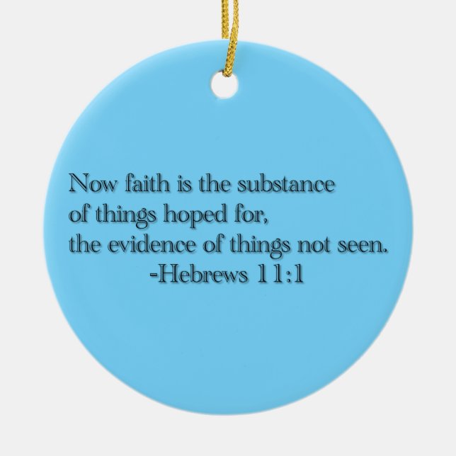 Tro är vikten av saker som hoppas för julgransprydnad keramik (Framsidan)