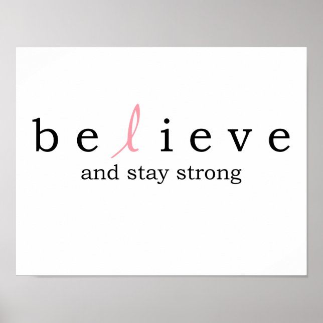 Tro att cancer Poster (Framsidan)