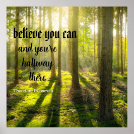 Tro att du kan. Inspirationellt meddelande, redige Poster