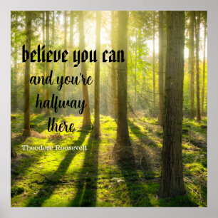Tro att du kan. Inspirationellt meddelande, redige Poster