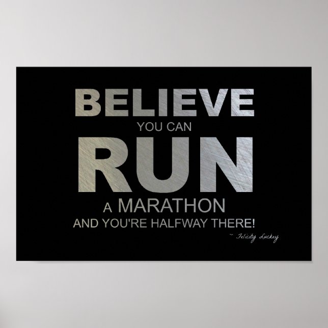 Tro att du kan Springa en maraton! Poster (Framsidan)