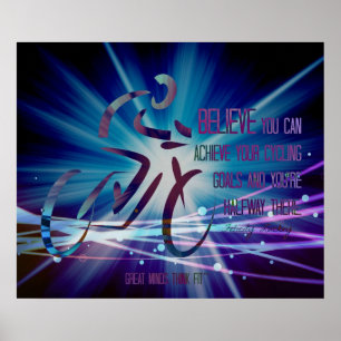 Tro att du kan uppnå dina cykelmål Skriv ut Poster