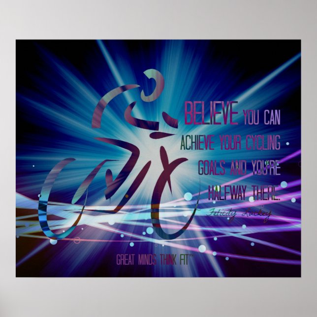 Tro att du kan uppnå dina cykelmål Skriv ut Poster (Framsidan)