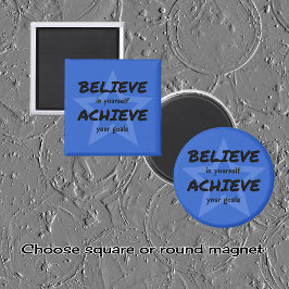 Tro att få blåstjärna i uppmuntran magnet