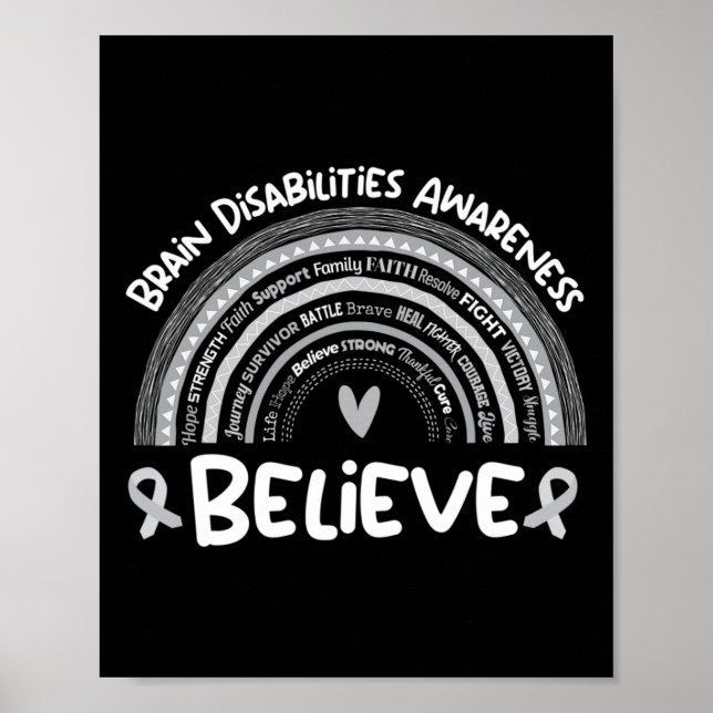 Tro att hjärnfunktionsnedsättning är medvetandegör poster (Framsidan)