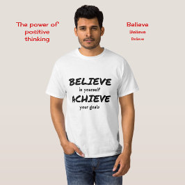 Tro att man ska uppnå textsporter med motivation tee shirt