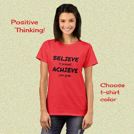 Tro att uppnå motiveringstext t-shirt