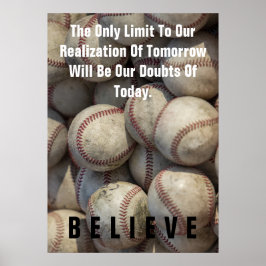 Tro Baseball inspirationell motivation Poster
