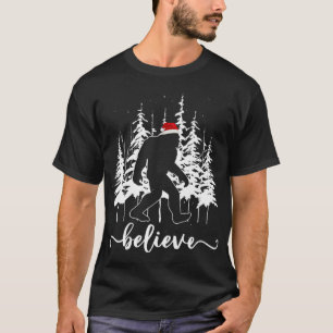 Tro Bigfoot Light Santa Squatch Julgran T Shirt