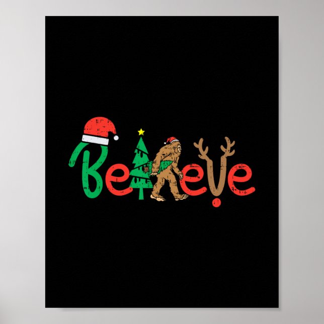 Tro bigfoot sasquatch, Tomindeer christmas Poster (Framsidan)