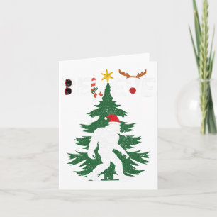 Tro Bigfoot Sasquatch Yeti Santa Hat jul Kort
