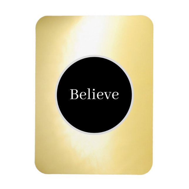 "Tro" Black and Guld Flexible Photo Magnet (Vertikal)