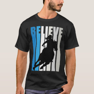 Tro Blue Cowgirl Southern Girls Western Horse T Shirt