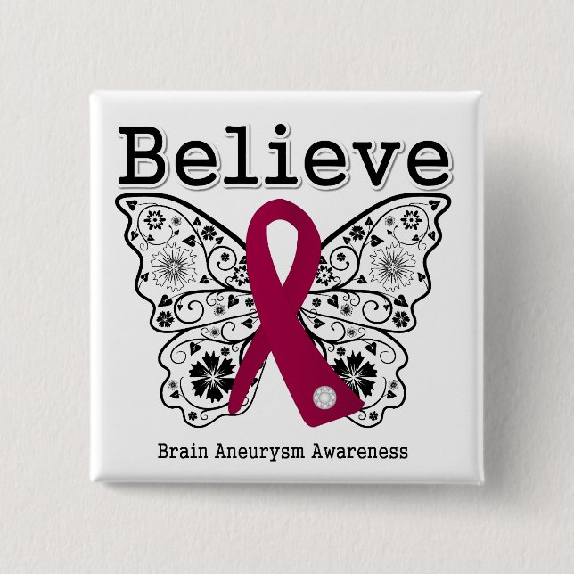 Tro Brain Aneurysm Awareness Knapp (Framsida)