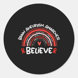 Tro Brain Aneurysm Awareness Månth Brain Aneu Runt Klistermärke
