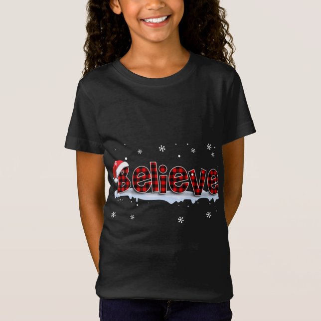Tro Buffalo Play Santa Snowflake-jul T Shirt (Framsida)