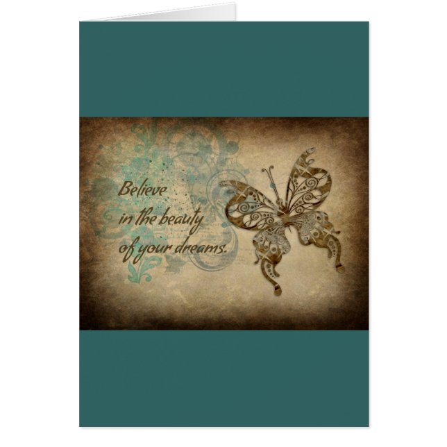 Tro Butterfly Hälsningskort (Framsidan)