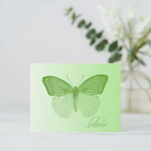 Tro Butterfly Lime Vykort