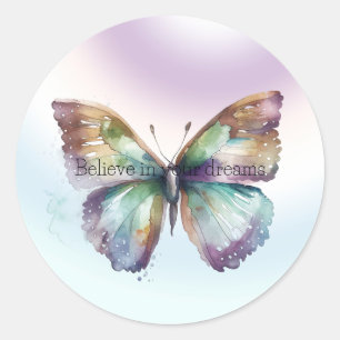 Tro Butterfly Runt Klistermärke