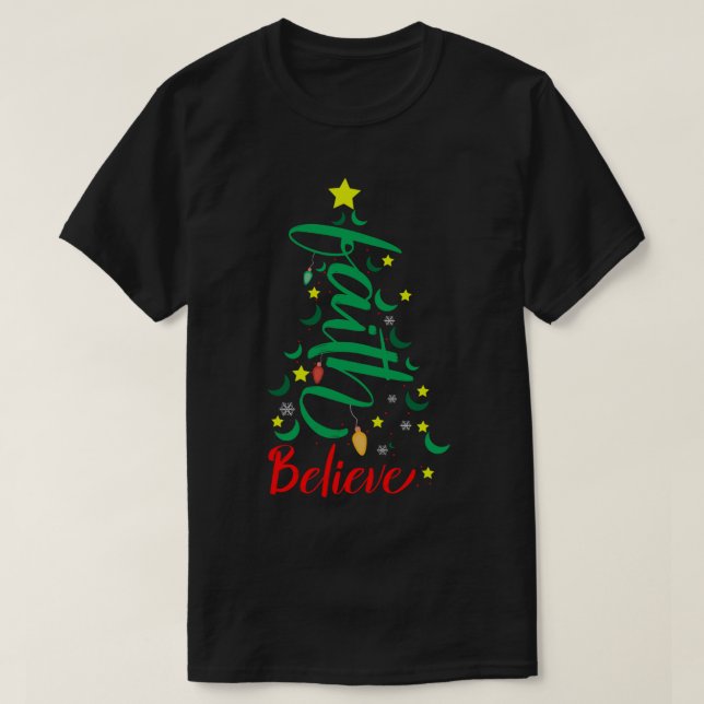Tro Christian Faith Jesus Religiösa jul T Shirt (Design framsida)