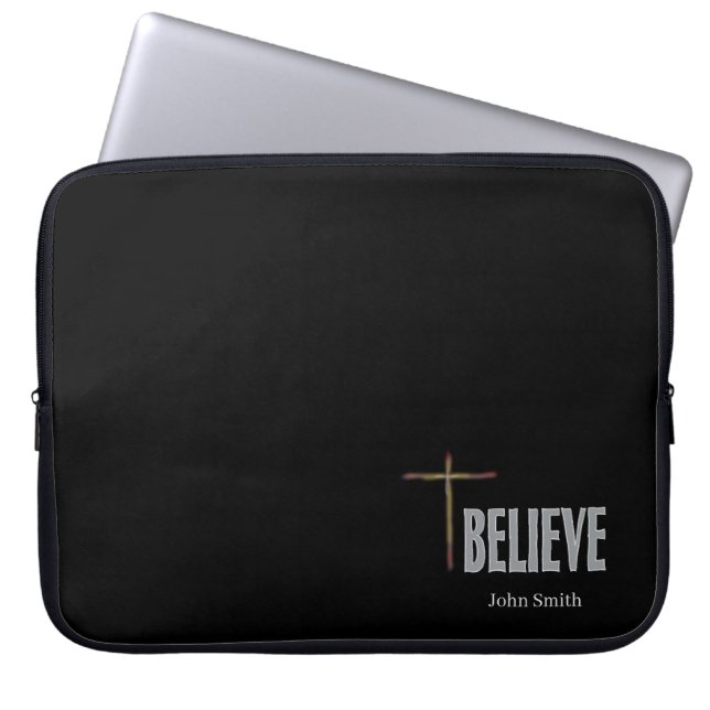 Tro Christian Kor Custom Name Black Laptop Fodral (Framsidan)