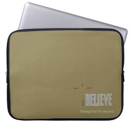 Tro Christian Kor egna namn Dam Guld Laptop Fodral