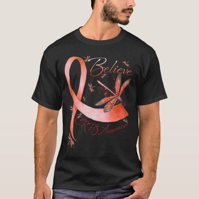 Tro Crps Awareness Orange Ribbon Dragonfly Lov T Shirt (Framsida)