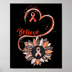 Tro Crps Awareness Orange Ribbon Solros Lov Poster