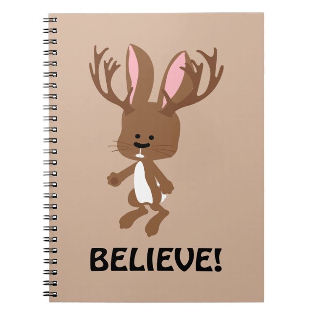Tro! Cute Jackalope Anteckningsbok (Framsidan)