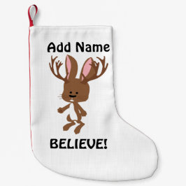 Tro! Cute Jackalope Liten Julstrumpa