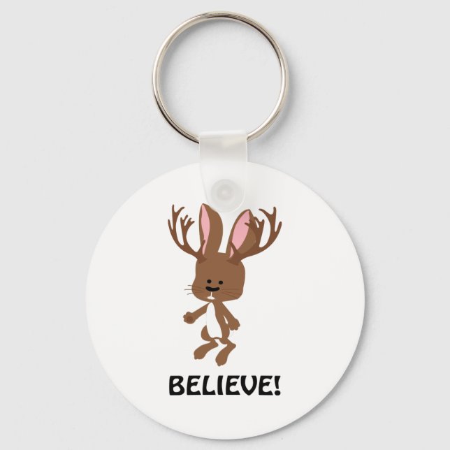 Tro! Cute Jackalope Nyckelring (Framsida)