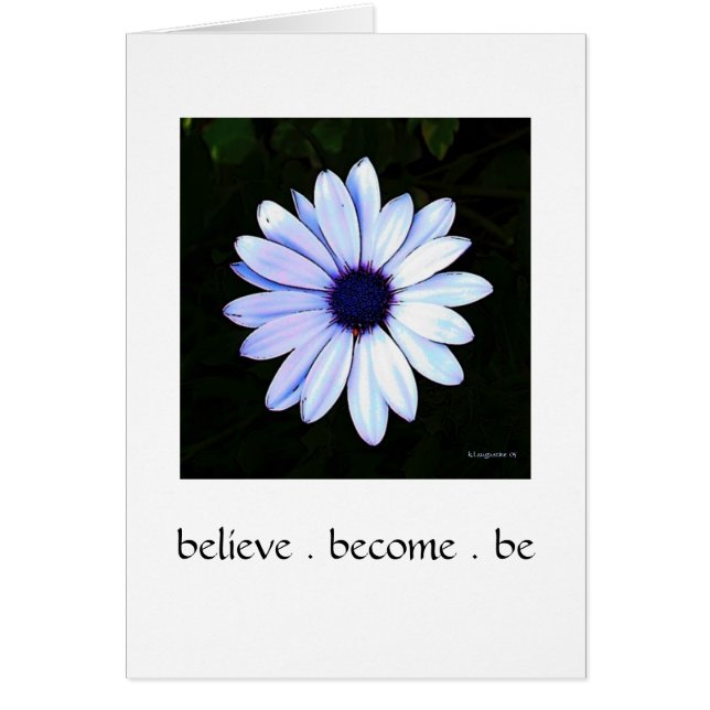 Tro daisykort hälsningskort (Framsidan)