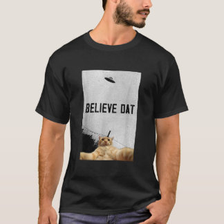 Tro Dat Utomjordingars UFO Dat UFO Funny Ufo Cat S T Shirt
