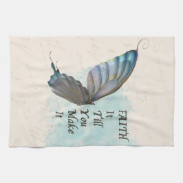 Tro det tills du gör det med fjäril kökshandduk