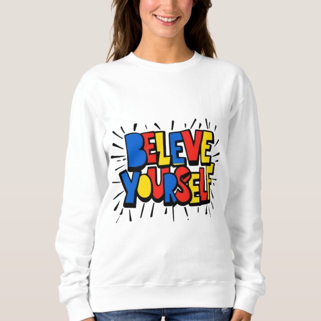 Tro dig själv - inspirerande minimal offert t shirt (Framsida)