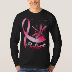 Tro Dragonfly Rosa Ribbon Breast Cancer Awaren T Shirt