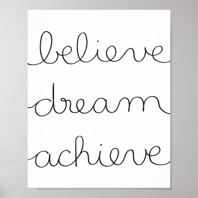 Tro, drömma, Achieve - Poster (Framsidan)