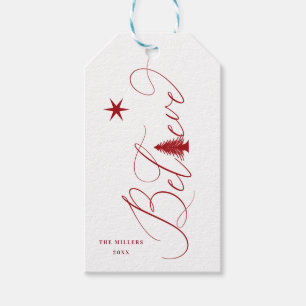 tro elegant script glad helg Gift Märkre Presentetikett